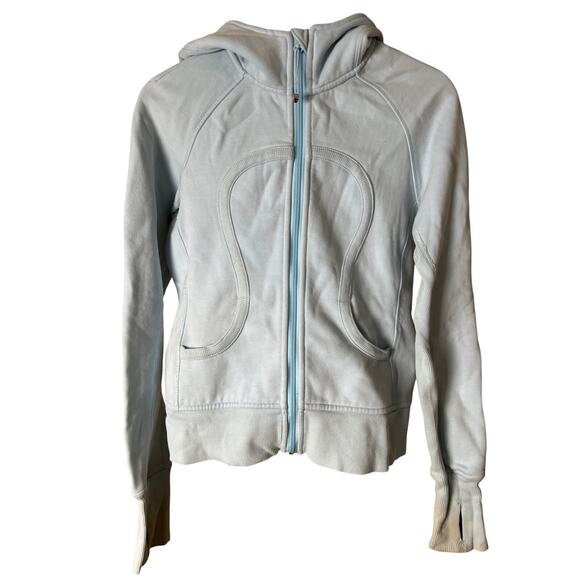 Lululemon Powder Blue Hooded Jacket Women's Size 6 - Picture 1 of 7